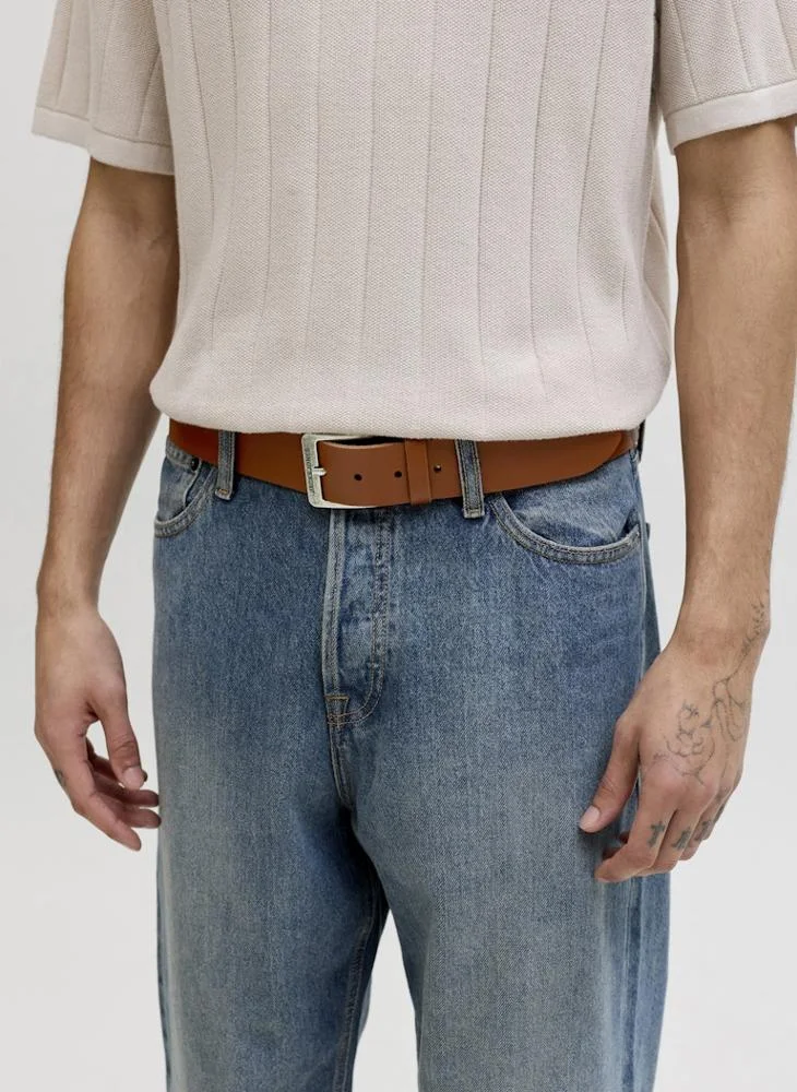 JACK & JONES Cognac Casual Hole Allocated Belt for Men | Best Price UAE